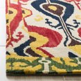 thumbnail image 3 of Safavieh Ikat Betty Southwestern Wool Area Rug, Cream/Green, 5' x 8', 3 of 8