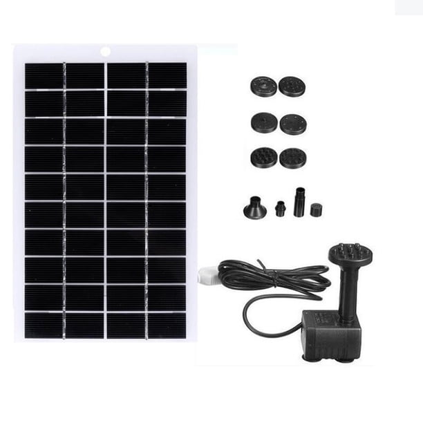 Outdoor Solar Water Fountain Kit with Adjustable Flow Rate and Nozzles