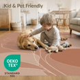 thumbnail image 4 of ODIKA 4'x6' Warm Terracotta Elegance with Minimalist Washable Area Rug Contemporary Floral Artistry, Subtle Line Drawing for Bedroom, Reading Nook, Pet Friendly & Non-Shedding, 4 of 7