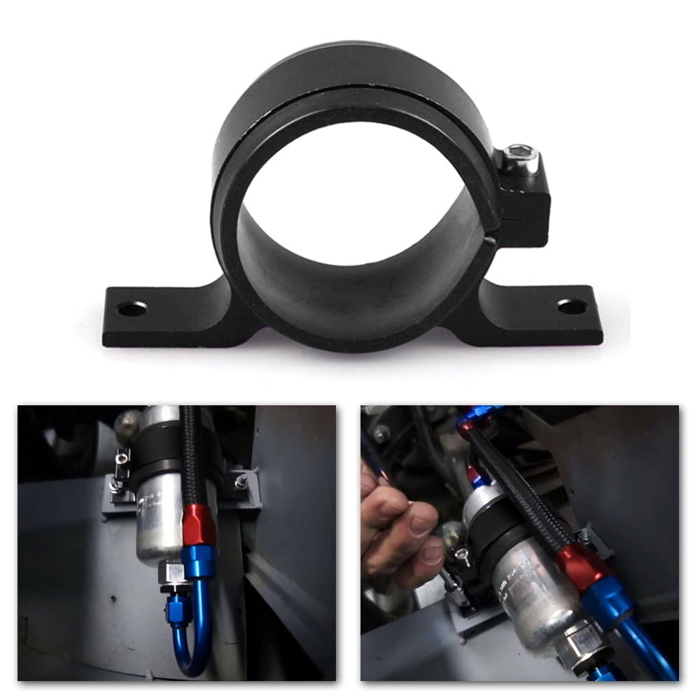 Red External fuel pump clamp mounting bracket for Walbro Sytec /& Bosch Etc