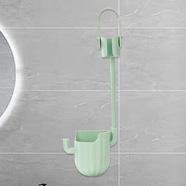 Soporte para secador de pelo Salvador verde ajustable montado en la pared