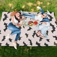 thumbnail image 6 of Extra Large Picnic Beach Blanket Waterproof Sand Proof Portable Outdoor Mat Silhouette Bats 60x80, 6 of 9