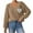 Khaki, variant on Womens Trendy Comfy Cozy Sweaters for Fall Winter Woman Casual Loose Solid Color Pullover V-neck Sweater Top