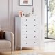 thumbnail image 1 of Moderno 5-cajón de altura cómoda para dormitorio - deep cajones con metal knobs, de madera chest para entrada y hallway, 1 of 6