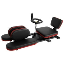 Black & Red Leg Stretcher with 62.2" Size & 6" PU Cushion, 360° Casters Leg Stretching Split Machine with 330 LBS Capacity, Flexibility Stretching Machine with Steel Frame & 0~240° Range, for Fitness