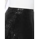 thumbnail image 5 of Falda midi de cóctel brillante y con lentejuelas de cintura alta para mujer INSPIRE CHIC M negra, 5 of 6