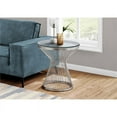 thumbnail image 3 of Home Square 23.5" Glass Top Accent End Table in Stainless Steel - Set of 2, 3 of 5