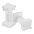 thumbnail image 1 of OULII 2Pcs Ancient Roman Pillars Desktop Column Statue White Abs 6.8x3.3x3.3in Background Decoration, 1 of 8