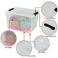 thumbnail image 3 of Aninhao 50 Quart Clear Latching Storage Box Bins, Large Plastic Storage Boxes with Wheels, 4 Packs, 3 of 7