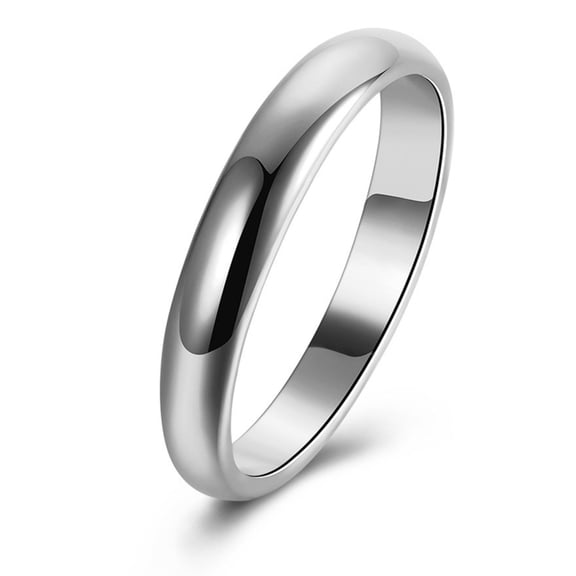 4mm Stainless Steel Wedding Band Ring for Women or Men Ginger Lyne Collection