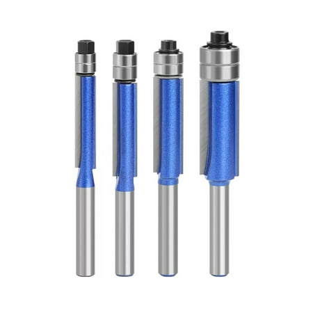 

4Pcs Premium Carbide Router Bits Set 1/4 Shank High Wear Resistance Sharp Cutting for Precision Trimming