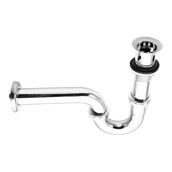 Dica 4207 Céspol De Latón Cromado Lavabo Diámetro 1 1/4" plateado