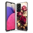 thumbnail image 3 of MUNDAZE Samsung Galaxy A02S Romantic Elegant Gold Marble Red Roses Double Layer Phone Case Cover, 3 of 5