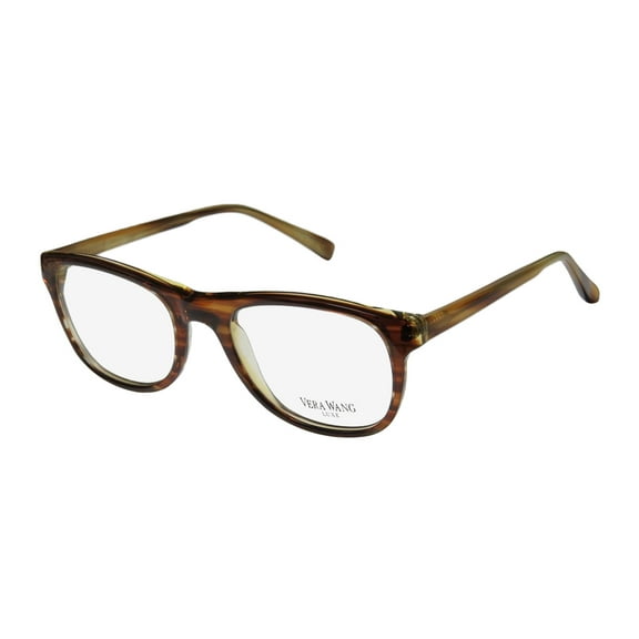 NEW VERA WANG LUXE ENIDE WOMENS/LADIES DESIGNER FULL-RIM TABAC FRAME DEMO LENSES 51-18-135 EYEGLASSES/EYEGLASS FRAME