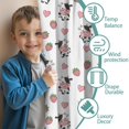 thumbnail image 3 of Blackout Kids Curtains,White Cow Strawberry Heart Pattern Childrens Insulated Curtains Set Of 2,Bedroom Essentials,Toddler Room Decor 52x84in(132x213cm), 3 of 5