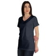 thumbnail image 4 of Inkmeso Basic V-neck Jersey T-shirt Short Sleeve Long Length Tee Workout Top For Womens, 4 of 8
