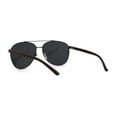 thumbnail image 4 of Mens Air Force Classic 90s Woodgrain Arm Pilots Sunglasses Gunmetal Black, 4 of 4