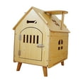 thumbnail image 3 of Casa de madera para mascotas, nido para dormir, refugio de madera para pies altos, con techo, escondite para s para hámster, perros pequeños y 57cmx44cmx57cm, 3 of 8