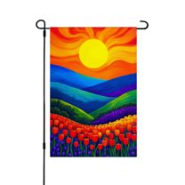 AMHNF Linen Garden Flag for Spring Summer Home Outdoor Garden Yard Door Decor 12x18 inch