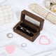 thumbnail image 4 of Caja de madera de nogal con 2 ranuras para anillos de boda, con ventana, exhibidor de anillos, cajas rectangulares para anillos, estuches para guardar joyas., 4 of 5