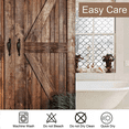 thumbnail image 4 of Rustic Barn Door Shower Curtain Set for Bathroom, Farmhouse Western Bathroom Decor Curtains, Vintage Countryside Brown Wood Board Waterproof Fabric Bath Decor with Hooks, 72 x72 inch, 4 of 6