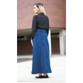 thumbnail image 2 of 40" LONG DENIM JEAN SKIRT - WOMENS NAVY BLUE SKIRTS - MODEST JEANS | NAVY BA014 | 38" Waist / XL / 18, 2 of 3