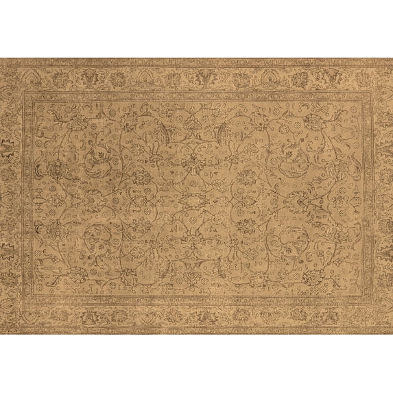 Ahgly Company Indoor Rectangle Oriental Brown Industrial Area Rugs, 8' x 10'