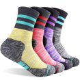 thumbnail image 1 of FEIDEER 4 Paires de Chaussettes de Randonnée pour Femmes, Chaussettes de Loisirs Extérieures avec Coussin Absorbant, 1 of 4
