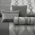thumbnail image 4 of Lanco 7 Piece Grey Comforter Set, Queen Size Jacquard Bedding Set, All Season Geometric Patchwork Bedding Set, Matching Pillows , Shams , Bed Skirt, 4 of 8
