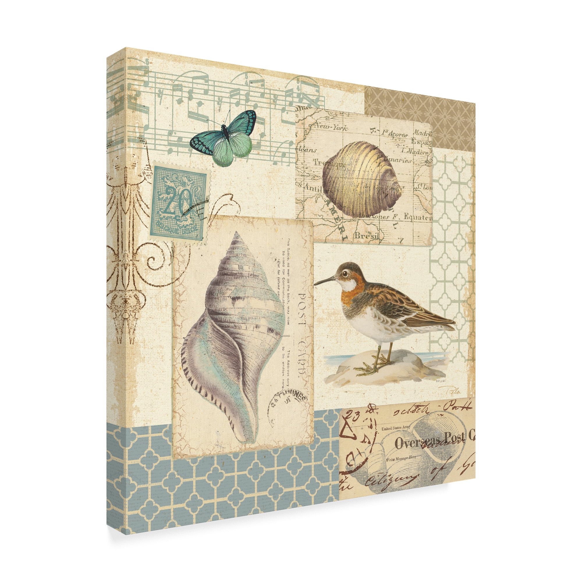 Trademark Fine Art 'Coastal Collage II' Canvas Art by Pela