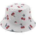 thumbnail image 1 of Fruit Print Bucket Hat Banana Pattern Fisherman Hats Summer Reversible Packable Cap, 1 of 5