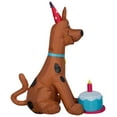 thumbnail image 4 of Gemmy Airblown Inflatable Birthday Scooby WB , 3.5 ft Tall, Brown, 4 of 4