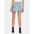 thumbnail image 3 of Liv & Lottie Women's Pleated Denim Mini Skirt, Sizes S-XL, 3 of 5