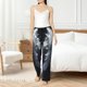 thumbnail image 4 of Fotbe Elegant Feathered Floral Wings Pantalones de Pijama para Mujer, Pantalones de Dormir, Pantalones Pj con Cordón y Bolsillos-Medium, 4 of 6