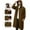 Brown, variant on Kukoosong Men's Raincoat Men's Rain Jacket with Hood Waterproof Emergency Lightweight Long Poncho Jacket
