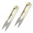 thumbnail image 1 of Unique Bargains 2pcs Bronze Tone Grip Metal Clip Tailor Yarn Spring Scissors Stitch Cutter, 1 of 1