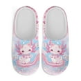 thumbnail image 2 of Psesaysky Cute Axolotl Print House Slippers for Woman with Arch Support Comfortable Cotton Indoor Slippers Slip on Closed Toe Home Shoes, Size 10.5-11.5, 2 of 7