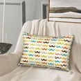thumbnail image 3 of Easygdp Colorful Mustache Pillowcase 20×30 inches, Throw Pillowcase with Invisible Zipper for Bedroom, Sofa, Office, 3 of 8