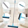 thumbnail image 4 of Floor Squeegee With Telescopic Pole, 180° Rotatable Silicone Blade, Multifunctional Cleaner For Floor Glass Bathroom Kitchen Living Room Courtyard, 4 of 5