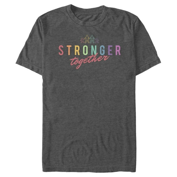 Men's Lost Gods Stronger Together Pride Graphic Tee Charcoal Heather X Large
