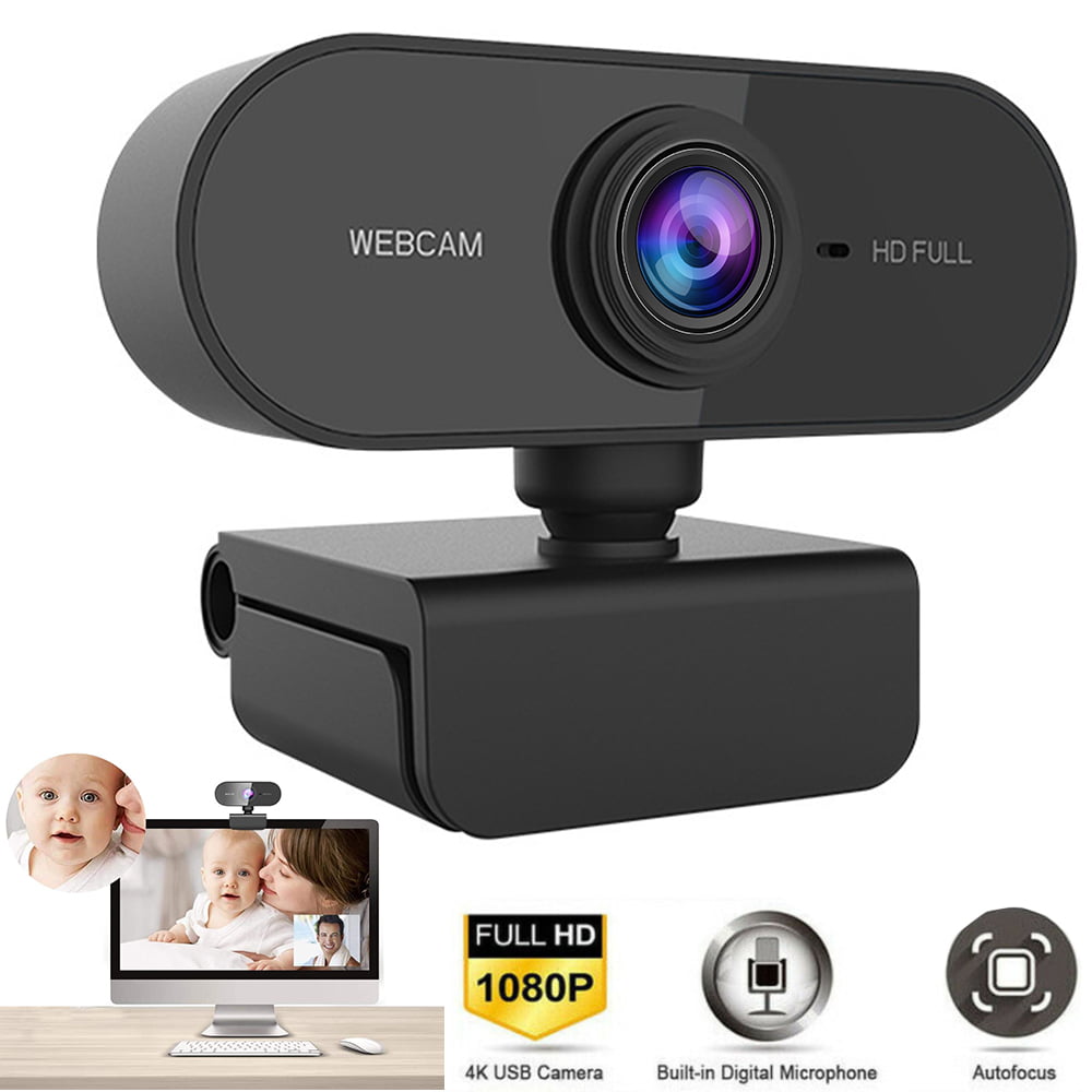 1080P HD Pro Web Camera Video Calling Conferencing Recording USB Computer Camera for Desktop Laptop Computer PC Mac Streaming Webcam with Microphone Online Class Auto Focus Privacy Cover Gaming 