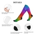 thumbnail image 5 of Sikiie Rainbow Glitter 1 Pairs Compression Socks for Men and Women 15-20 mmHg Running Support Socks, 5 of 7