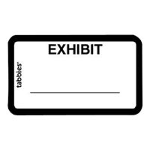 Tabbies - Legal exhibit label - - white (pack of 252)
