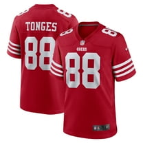 Men's Nike Jake Tonges Scarlet San Francisco 49ers Team Game Jersey