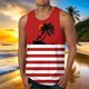 thumbnail image 2 of Tanques para Hombre de Verano Solto Chaleco Impresión Deportivo Cuello Redondo sin Mangas, 2 of 9