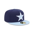 thumbnail image 3 of Men's New Era Navy/Light Blue Dallas Cowboys Color Pack Two-Tone 59FIFTY Fitted Hat, 3 of 5