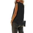 thumbnail image 3 of Liacowi Women Crew Neck Padded Shoulder Tank Tops Sleeveless Summer Tee Shirts Loose Casual Tops Blouse, 3 of 5