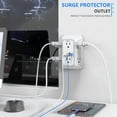 thumbnail image 3 of JcBlaon Outlet Extender Splitter Surge Protector with 4 USB Ports (2 USB C), Multiple Plug Wall Outlet, Multi Outlet Plug in Wall Adapter Power Strip for Indoor, 3 of 11