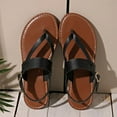 thumbnail image 5 of ShiShine Flats Flip Flops Sandals For Women Comfortable Strappy Wide Width Ankle Strap Summer Casual Dressy Walking Shoes, 5 of 9