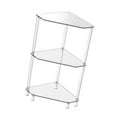 thumbnail image 4 of jifeng Acrylic Corner Side Table 3 Tiers End Table for Small Bedside Kitchen, 4 of 9